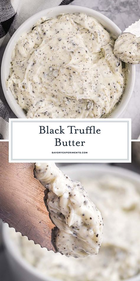 Black Truffle Butter Recipe, Truffle Butter Recipe, Black Truffle Recipe, Black Truffle Butter, Truffle Oil Recipes, Pickled Recipes, Sauce Ideas, Flavored Butter Recipes, Butter Recipes Homemade