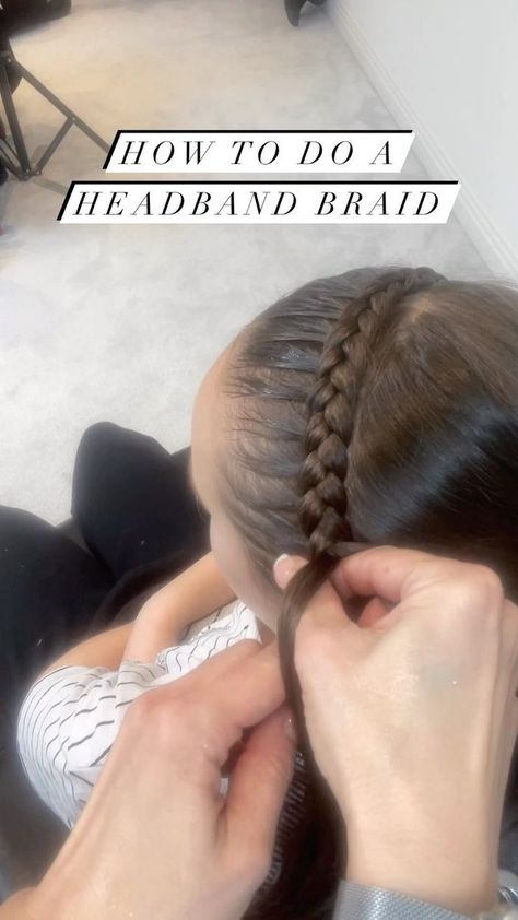 Clairesbraidbar on Reels | Dutch French Braid, Dutch Braid Headband, Unique Braided Hairstyles, Headband Braid, Dutch Braid Tutorial, Braided Headband Hairstyle, Gymnastics Hair, Dutch Braid Hairstyles, Braiding Your Own Hair