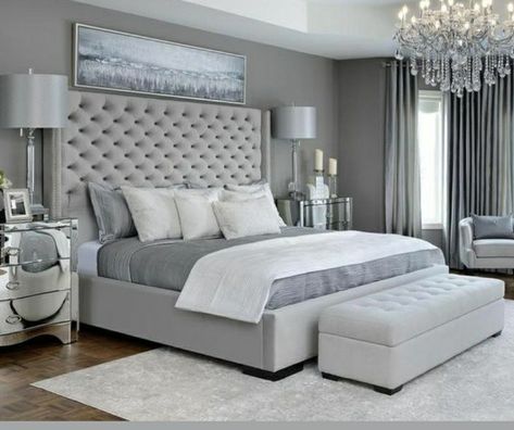 Stylish Master Bedrooms, Simple Bedroom Design, Luxury Bedroom Design, Casa Vintage, Trendy Bedroom, Elegant Bedroom, Simple Bedroom, Master Bedrooms Decor, Bedside Tables