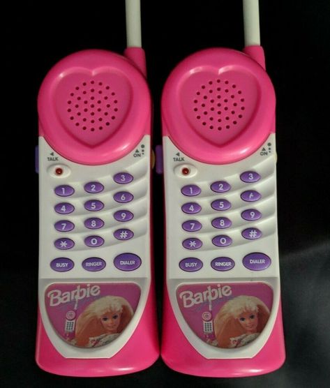 Pink Walkie Talkie, Barbie Phone, Barbie Nostalgia, 2000 Barbie, Childhood Memories 90s, Childhood Memories 2000, 90s Memories, Walkie Talkies, 2000s Nostalgia