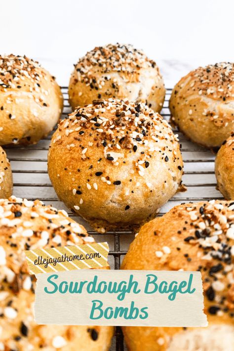 Time to Upgrade Brunch with Sourdough Bagel Bombs - Elle Jay at Home Everything Sourdough, Bagel Brunch, Sourdough Bagel, Salmon Capers, Sourdough Bagels, Sourdough Starter Discard Recipe, Homemade Sourdough Bread, Bombe Recipe, Sourdough Baking