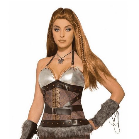 Viking Corset Viking Corset, Viking Earrings, Viking People, Brown Hair Extensions, Soldier Costume, Warrior Costume, Viking Costume, Viking Helmet, Female Soldier