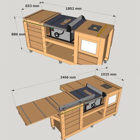 Workbench With Table Saw, Home Made Table, Home Made Table Saw, Router Table Plans, Router Table Fence, Diy Router Table, Table Saw Workbench, Diy Router, Best Table Saw