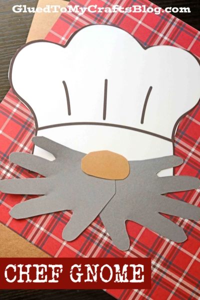 Community Helper Handprint Craft, Baker Crafts For Preschool, Community Helpers Preschool Crafts Easy, Chef Crafts For Toddlers, Chef Crafts For Kids, Chef Preschool Activities, Community Helpers Crafts For Kids, Chef Crafts Preschool, Chef Activities For Preschool