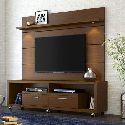 Manhattan Comfort Cornelia Entertainment Center Tv Stand And Panel, Entertainment Center Furniture, Tv Fal, Wall Unit Designs, Tv Unit Furniture Design, Modern Tv Wall Units, Modern Tv Cabinet, Tv Stand Designs, Tv Unit Furniture