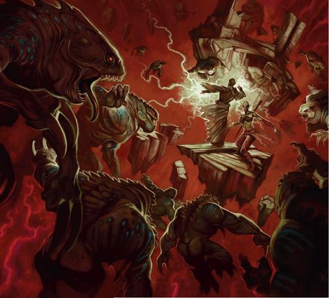 Limbo (actually D&D4E's "Elemental Chaos", which included much of the concept from Limbo) Planes Of Existence, Mind Flayer, Chaos Magic, Astral Plane, Magic Powers, Speculative Fiction, Fantasy Castle, Shades Of Gold, Magic Art