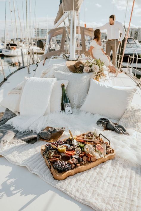 Sailboat Elopement Sailboat Picnic, Yacht Elopement, Catamaran Wedding, Sailboat Elopement, Seaside Picnic, Sailboat Wedding, Getaway Wedding, Island Elopement, Salish Sea