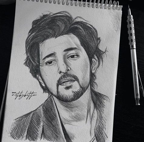 Learn portrait pencil drawing techniques Darshan Raval Portrait Sketch, Darshan Raval Pencil Sketch, Darshan Sketch, Darshan Raval Portrait, Darshan Raval Sketch Easy, Darshan Raval Drawing Sketch, Darshan Raval Drawing, Darshan Raval Sketch, Pencil Drawing Background