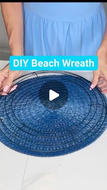 Dollar Tree Beach Decor Diy, Nautical Wreath Ideas, Beachy Christmas Decor, Deco Mesh Pumpkin, Nautical Decor Diy, Spring Mesh Wreaths, Beach Christmas Trees, Crafts Spring, Beach Themed Crafts