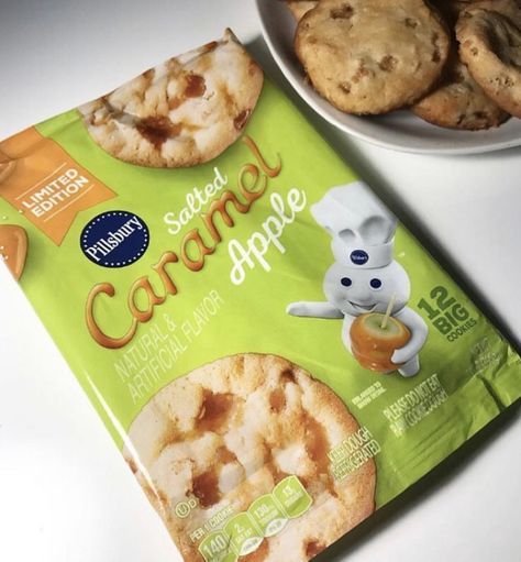 Pillsbury's New Salted Caramel Apple Cookies Are The Fall Dessert We've Been Waiting ForDelish Pillsbury Salted Caramel Apple Cookies, Salted Caramel Chocolate Chip Cookies, Apple Cookies Recipes, Caramel Apple Cookies, Caramel Chocolate Chip Cookies, Apple Cookies, Big Cookie, Salted Caramel Chocolate, Caramel Chocolate