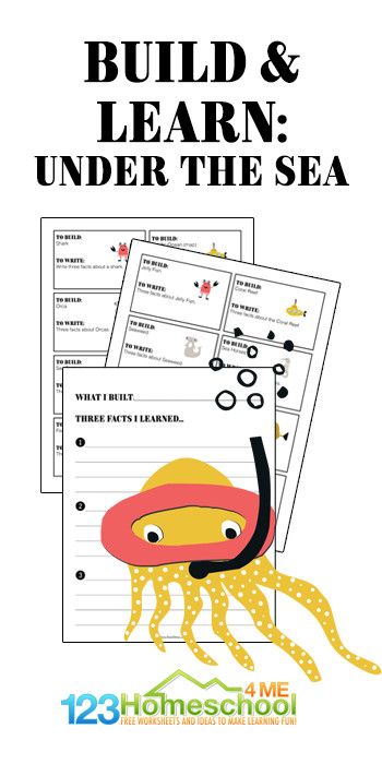 Use these under the sea printables to dive into the ocean with your preschool, pre-k, kindergarten, first grade, 2nd grade, 3rd grade, and 4th grade student for a fun stem activity for kids. In this lego challenge, students will use the prompts to create ocean animals and items out of lego, duplo, bricks, or even playdough and then learn something about what they've created. Simply print pdf file with lego challenge ideas and you are read to play and learn! Lego Challenge Ideas, Under The Sea Printables, Fun Fractions Activities, Homeschool Worksheets Free, Stem Activity For Kids, Lego Learning, Fun Stem Activities, Multi Sensory Learning, Sea Activities