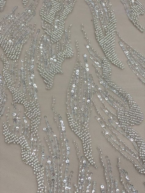 Fabric Beading Patterns, Water Embroidery, Sulam Manik, Couture Beading, Beaded Fashion, Sewing Collars, Beads Craft Jewelry, Tambour Embroidery, Fabric Embellishment