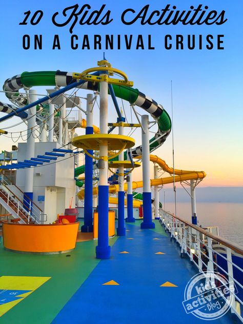 Find out all there is to see and do with kids on a Carnival Cruise. Carnival Cruise With Kids, Carnival Sunshine, Cruise Activities, Carnival Vista, Vacation With Kids, Cruise Kids, Cruise Essentials, World Cruise, Cruise Planning