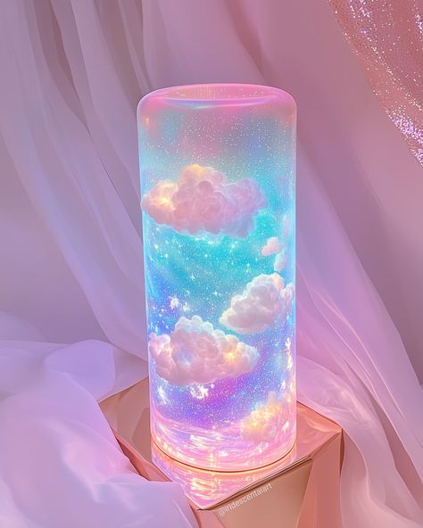 Cloud Machine ☁️🩵 #Cloud #Clouds #IridescentArt #Iridescent #IridescentAIArt Diy Iridescent Decor, Prism Aesthetic, Iridescent Aesthetic, Glitter Photography, Jelly Wallpaper, Glittery Wallpaper, Pretty Phone Wallpaper, Pretty Landscapes, Cute Bedroom Decor