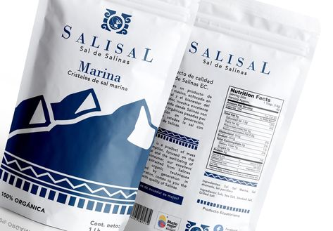 Salinas Ecuador, Seaweed Chips, Salt Packaging, Smoked Salt, Ocean Salt, Products Packaging, Pouch Packaging, Plastic Pouch, Creative Package