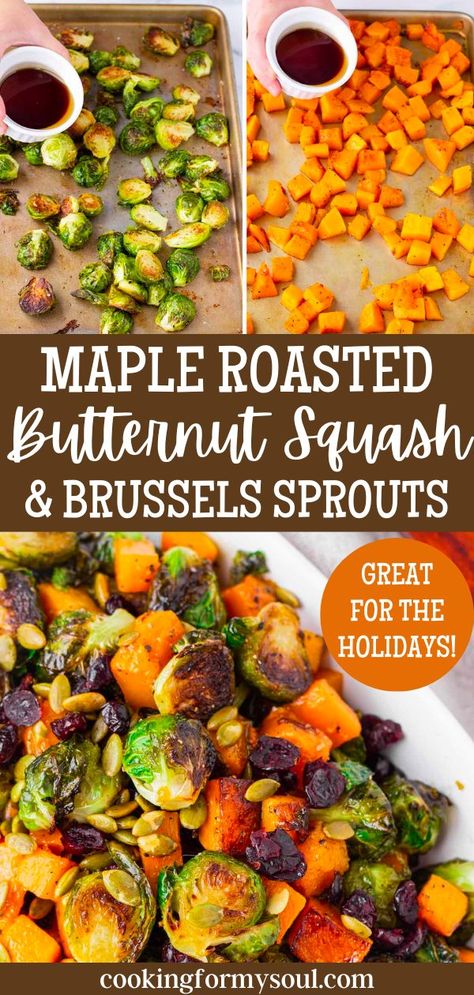 Maple Bacon Brussel Sprouts, Vegan Diner, Sprout Salad, Squash Salad, Sprouts Salad, Roasted Brussel, Brussel Sprout Salad, Butternut Squash Recipes, Salad Pasta