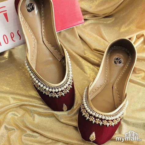 Buy Women Stylish Footwear By SnF Shoes  Check Best Collection Flat 30% off ➡️ https://mymall.pk/maroon-khussa-2144.html  For More Info Call Us or WhatsApp at ➡️ 0311-115-3335  #mymallpk #mymall #womensfashionista #onlineshopping #khussa #Sales #footwear #discountoffer #brands Maroon Khussa, Groom Collection, Indian House, Kundan Bangles, Eid Outfit, Stylish Footwear, Book Marks, Bridal Inspo, Eid Collection