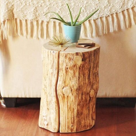 Stump Side Table, End Table Plans, Crate Side Table, Tree Stump Side Table, Trunk Side Table, Unique End Tables, Tree Stump Table, Stump Table, Wood Stumps