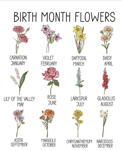 Birth Flower Tattoos, March Birthday, Month Flowers, Birth Month Flowers, Birth Flower, Piercing Tattoo, Birthday Flowers, Birth Month, Birth Flowers