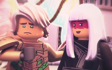 Ninjago Harumi And Lloyd, Ninjago Harumi X Lloyd, Lloyd And Harumi Kiss, Llorumi Ninjago, Lego Ninjago Harumi, Ninjago Lloyd X Harumi, Harumi And Lloyd, Lloyd X Harumi, Lloyd And Harumi