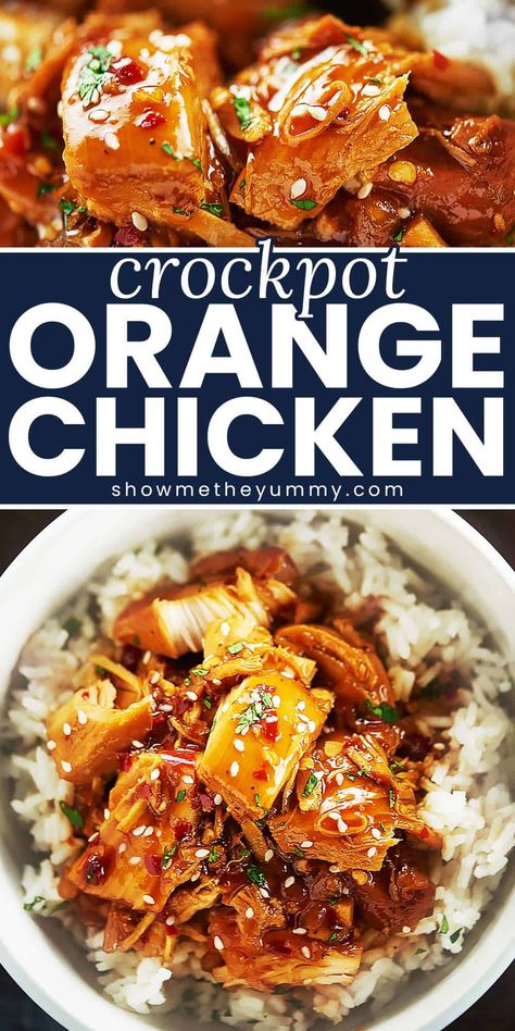 This Crockpot Orange Chicken is better than take out! It tastes better, is so much healthier, and is ridiculously easy to make. Orange chicken for the win!