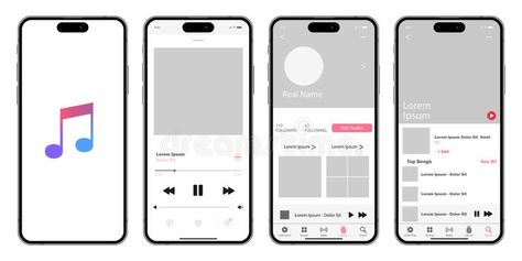 Apple Music Profile, Music Profile, 2023 Illustration, Profile Template, Iphone Mockup, App Interface, Music App, Design Logo, Apple Music