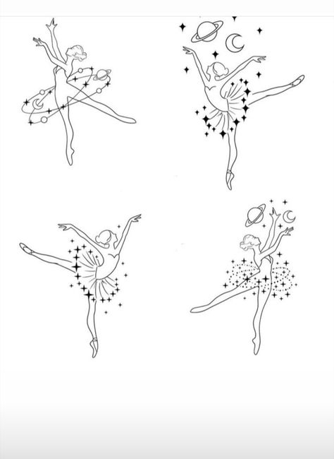 Fairy Dancing Tattoo, Ballet Tattoo Ideas, Ballerina Tattoo Ideas, Dance Tattoo Ideas Dancers, Dance Related Tattoos, Tiny Dancer Tattoo, Dancer Tattoo Ideas, Ballet Dancer Tattoo, Dance Tattoo Ideas