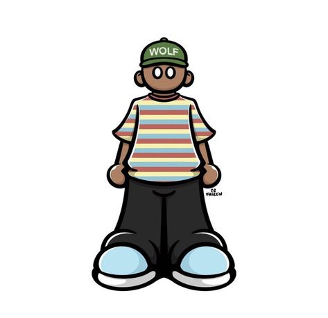 Wolf Tyler The Creator Drawing, Tyler The Creator Wolf Drawing, Haku Art Wallpaper, Wolf Tyler The Creator Art, Tyler The Creator Wolf Era, Y2k Art Drawing Sketch, Tyler The Creator Cartoon Art, Tyler The Creator Drawing Cartoon, Tyler The Creator Cartoon