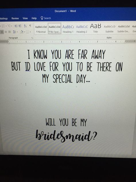 Bridesmaid proposal. Long distance. Care package. Card. Far away. Special day. Wedding gift Bridesmaid Proposal Sayings Funny, Long Distance Bridesmaid Proposal, Bridesmaid Proposal Long Distance, Bridesmaid Proposal Card, Friends (tv Series), Asking Bridesmaids, Bridesmaid Proposal Cards, Wedding Proposals, Will You Be My Bridesmaid