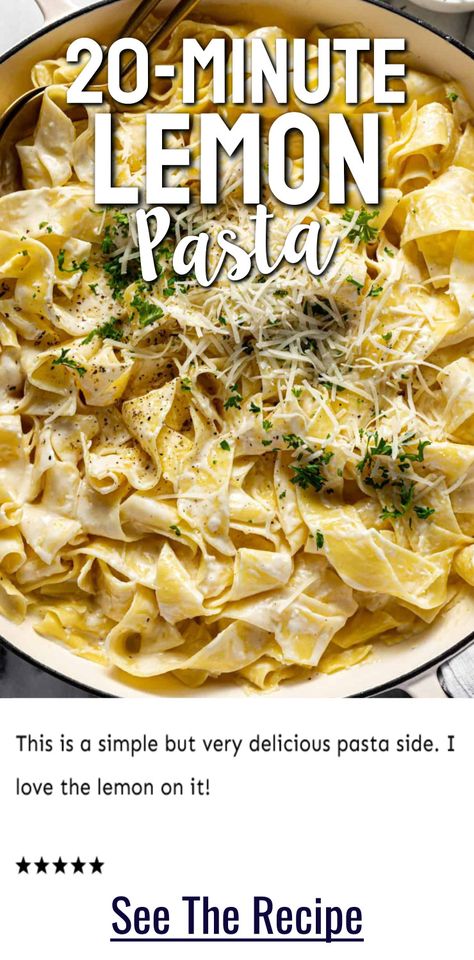 20-Minute Lemon Pasta pasta recipes for dinner good easy dinner recipes pasta yummy food recipes dinner easy pasta Italian chicken vegetarian healthy no meat ground beef sausage creamy spaghetti noodles one pot skillet crockpot dump meals instant pot casseroles cheap dinners for a family budget weekly meals menu planning easy easy low mess dinners quick and easy crockpot dinner recipes for family meals to make with ground beef and noodles Healthy Crockpot Pasta Recipes, Recipes For Spaghetti Noodles, Easy Dinner Recipes Not Pasta, Pasta Easy Recipes Quick, Hearty Pasta Dishes, Meals With Egg Noodles, Home Made Pasta Recipes Easy, Easy Pasta Dishes With Chicken, Dump Meals Instant Pot