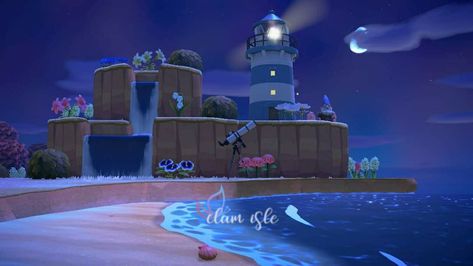 Pool Ideas Animal Crossing, Animal Crossing Small Area Ideas Outside, Acnh Island Designs Small Area, Small Area Animal Crossing, Animal Crossing Beach Island Ideas, Star Gazing Area Animal Crossing, Animal Crossing Star Fragments, Small Animal Crossing Ideas, Animal Crossing Beach Town Ideas