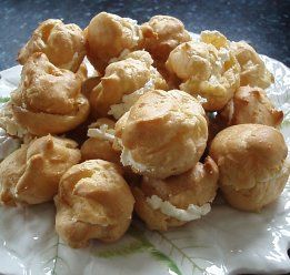 Bavarian Kitchen | German Recipes | Windbeutel - Cream Puffs Recipe | 9/25/2012 Cream Puffs Recipe, German Pastries, Host Party, Tea Afternoon, Victorian Tea Party, German Desserts, German Cake, Cream Puff Recipe, German Baking