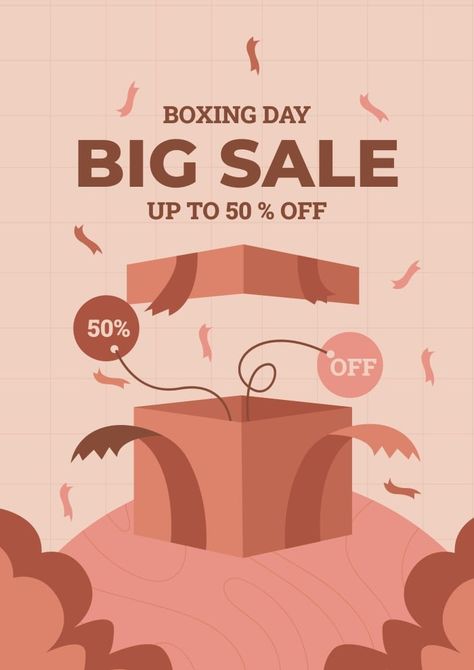 Hand-drawn Boxing Day Poster Last Day Of Sale Graphic, Sale Poster Design Marketing, Lake Illustration, Promo Banner, Email Layout, Boxing Day Sale, Adobe Animate, Gym Poster, Marketing Poster