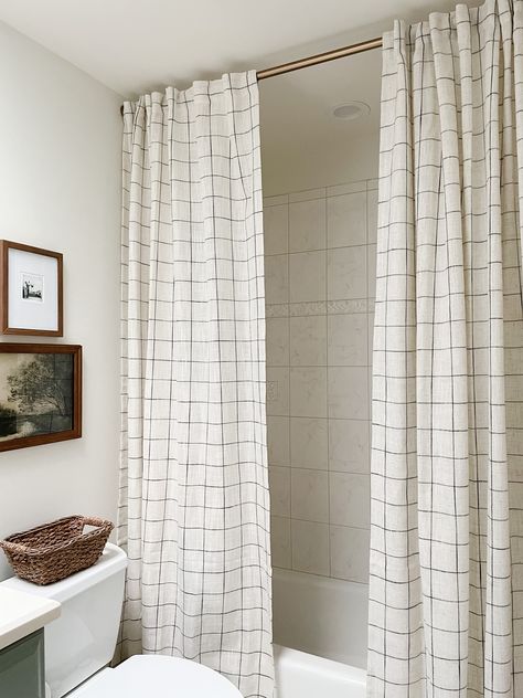 Window Curtains As Shower Curtains, Split Shower Curtain, Hearth And Hand Bathroom, Boys Bathroom Shower Curtain, Shower Curtains For Small Bathrooms, Shower Curtain Boys Bathroom, Target Shower Curtain, Double Shower Curtain Ideas, Target Casaluna Shower Curtain