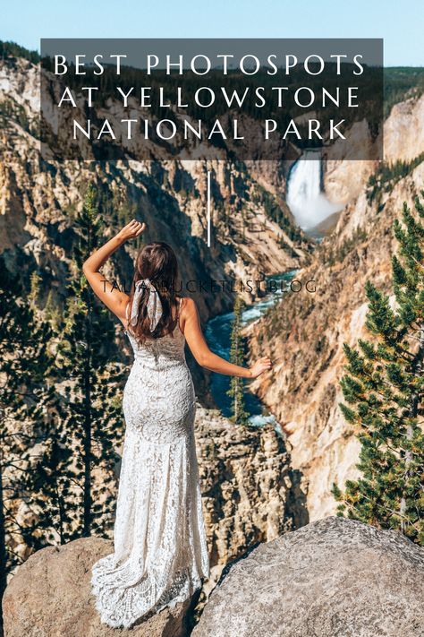 The best photo locations at the Yellowstone National Park Yellowstone Family Photos, Yellowstone Picture Ideas, Yellowstone Outfit Ideas, Yellowstone Outfits, Yellowstone Vacation, Wyoming Travel, Diy Photo Book, Visit Yellowstone, National Park Photos