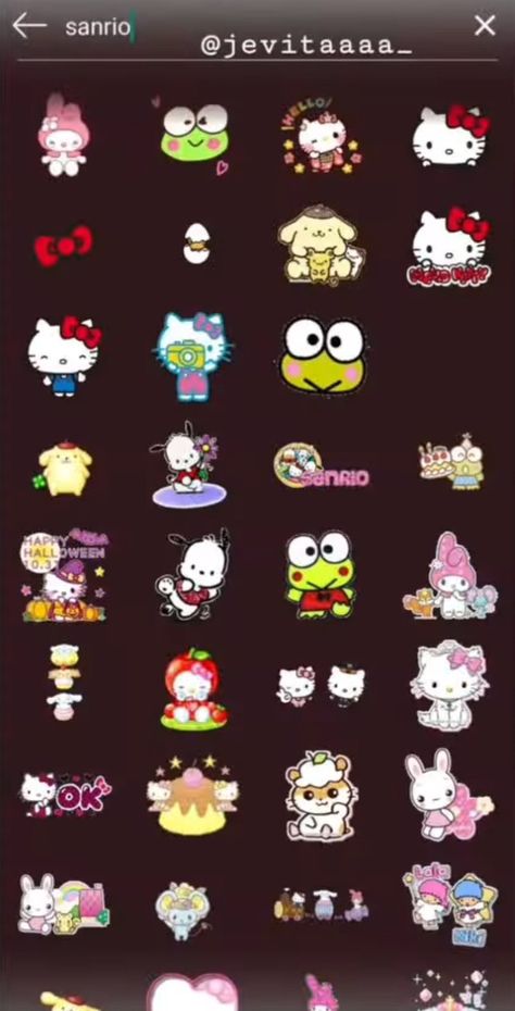 Sanrio Instagram Stickers, Instagram Sticker Ideas, Aesthetic Instagram Gif Keyword, Gif Keywords For Instagram, Instagram Stickers Stories Y2k, Instagram Giphy Keywords, Instagram Giphy Ideas, Cute Stickers Instagram, Cool Instagram Gif