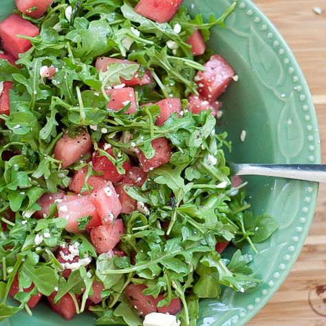 Ina Garten's arugula and watermelon salad. Best Summer Recipes, Best Ina Garten Recipes, Spring Salad Recipes, Ina Garten Recipes, Watermelon And Feta, Best Vegetarian Recipes, Watermelon Salad, Summer Eating, Spring Salad