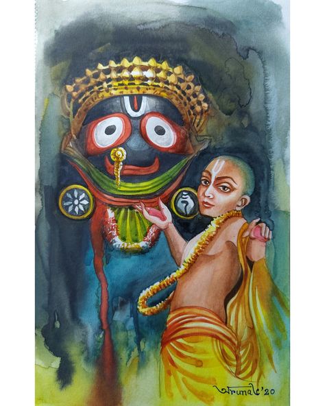 Lord Jagannath Canvas Art Painting Abstract, Ganesh Art Paintings, Buddha Art Drawing, Contemporary Folk Art, Lord Jagannath, Boho Art Drawings, Goddess Artwork, Indian Folk Art, Painting Artist