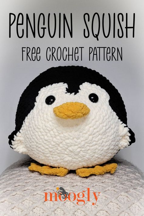 Crochet Penguin, Plushie Patterns, Crochet Animals Free Patterns, Crochet Design Pattern, Crochet Amigurumi Free Patterns, Crochet Amigurumi Free, Handmade Wardrobe, Patterns Ideas, Fun Crochet Projects