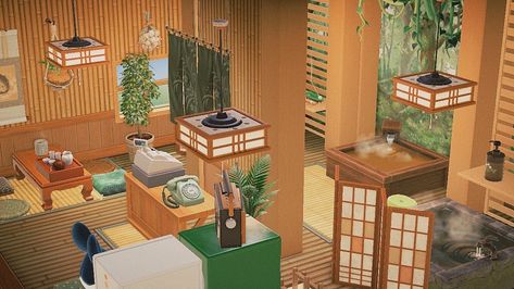 🌻🌾 : Greta’s inn with a hot spring ♨️🎋 Acnh Hot Spring Design, Animal Crossing Hot Spring, Acnh Hot Spring, Outdoor Cinema, Lectures Hall, Hot Spring, Spring Design, My Posts, Gone Fishing