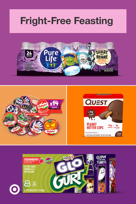 Go Gurt, Pure Life, Healthy Hydration, Quest Nutrition, Halloween Traditions, Low Fat Yogurt, Purified Water, Halloween Snacks, Halloween Treat