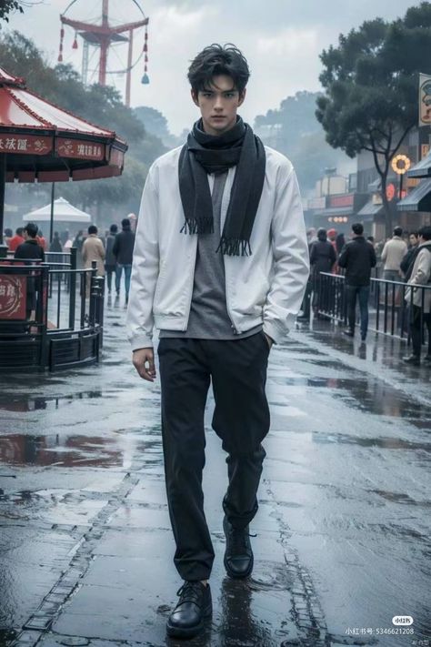 Chinese Men Fashion, Outfit Male, Male Streetwear, Chinese Outfit, Korean Couple Photoshoot, Animated Pictures, Poses Aesthetic, Clothing Reference, Chinese Fashion Street