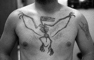 Tattoo: A pterodactyl skeleton, really cool. A rose manda... Pterodactyl Skeleton, Tattoos Nature, Wing Tattoos On Back, Rose Mandala, Yoga Tattoos, Skeleton Tattoo, Dinosaur Tattoos, Skeleton Tattoos, Chest Piece Tattoos