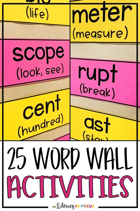 Herbology Classroom, Word Wall Ideas, Word Wall Template, Vocabulary Wall, Word Wall Activities, Classroom Word Wall, Science Word Wall, Vocabulary Word Walls, Poetry Activities