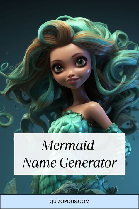 Discover the magic beneath the waves! Use our Mermaid Name Generator and unveil the name that captures your ocean essence. Names For Mermaids, Mermaid Name Generator, Mermaid Essence, Mermaid Names, Mermaid Inspired, Name Generator, Generators, A Mermaid, The Magic