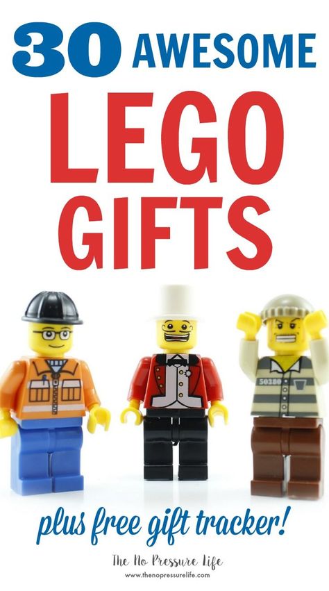 These awesome LEGO gift ideas are perfect for girls, boys, and even adults! If you're looking for a unique Christmas or birthday gift for a LEGO lover, you're sure to find something in this guide. There are loads of choices from Amazon, Etsy, and more! #giftsforhim #giftsforher #giftsforkids #LEGOS #Christmas #giftguide via @nopressurelife Lego Gift Ideas, Lego Gift, Best Lego Sets, Gift Tracker, Lego Gifts, Lego Lovers, Awesome Lego, Lego Creative, Birthday Gifts For Husband