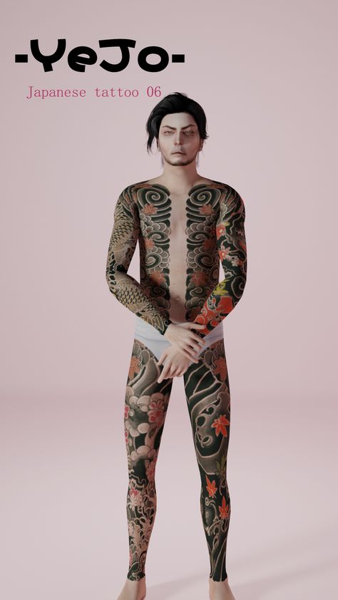 Sims 4 Yakuza Tattoo, Sims 4 Yakuza, Tattoos Sims 4, Sims 4 Packs, Sims 4 Tattoos, Sims 4 Traits, Sims 4 Cas Mods, The Sims 4 Packs, Sims 4 Mm Cc