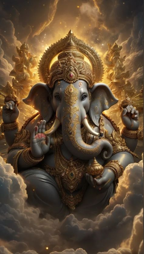 Ganesh Ji Wallpaper, Ganesha Art Illustration, Om Ganesh, Goddess Kali Images, God Venkateswara Images Hd Wallpaper, Kali Images, Hanuman Ji Wallpapers, Ganesh Lord, Shri Ganesh Images