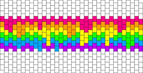 Kandi Cuff Template, Multistitch Kandi Pattern, Pony Bead Cuff Patterns, Multi Stitch Kandi Cuff Pattern, Rainbow Kandi Cuff, Gir Kandi Cuff Pattern, Kandi Patterns With Numbers, Kandi Tie Pattern, Easy Kandi Patterns