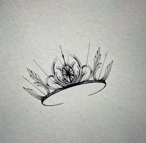 Crown Aesthetic Tattoo, Moon Crown Tattoo, Princess Crown Tattoo Design, Crown Design Tattoo, Tiara Tattoo Design, Grace Foster Crave, Rose Crown Tattoo, Crown With Wings Tattoo, Mini Crown Tattoo